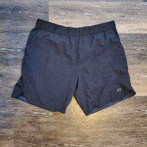 Men's Russell Dri Power 360 Athletic Shorts, Size XL, Black, Pockets, Great Con!